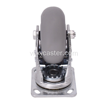 Màu xám 5 inch tpr caster với phanh